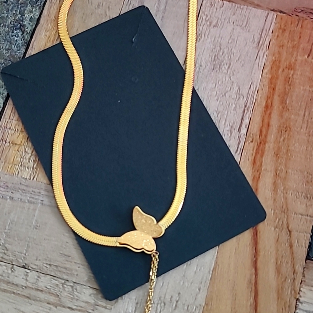 14 K Gold plated butterfly 🦋 necklace